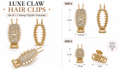 Perlen Strass Haarspange – Gold