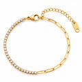 Gliederarmband mit Zirkonia