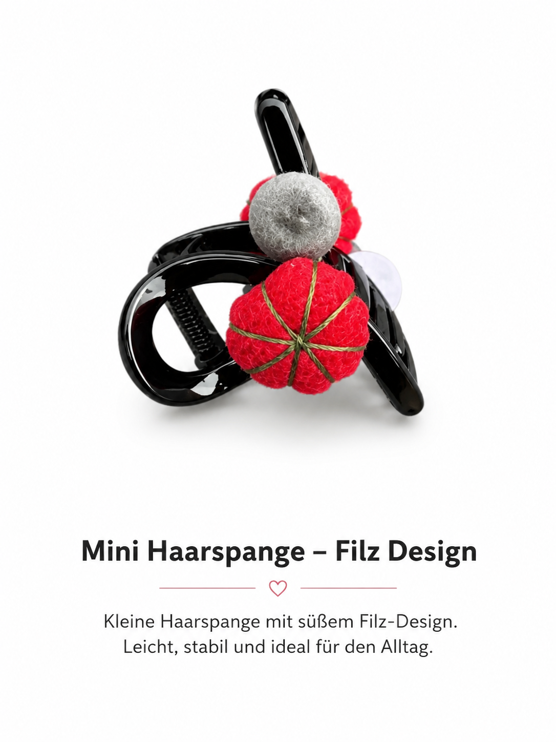 Haarspange – Filz Design (6,5 cm)