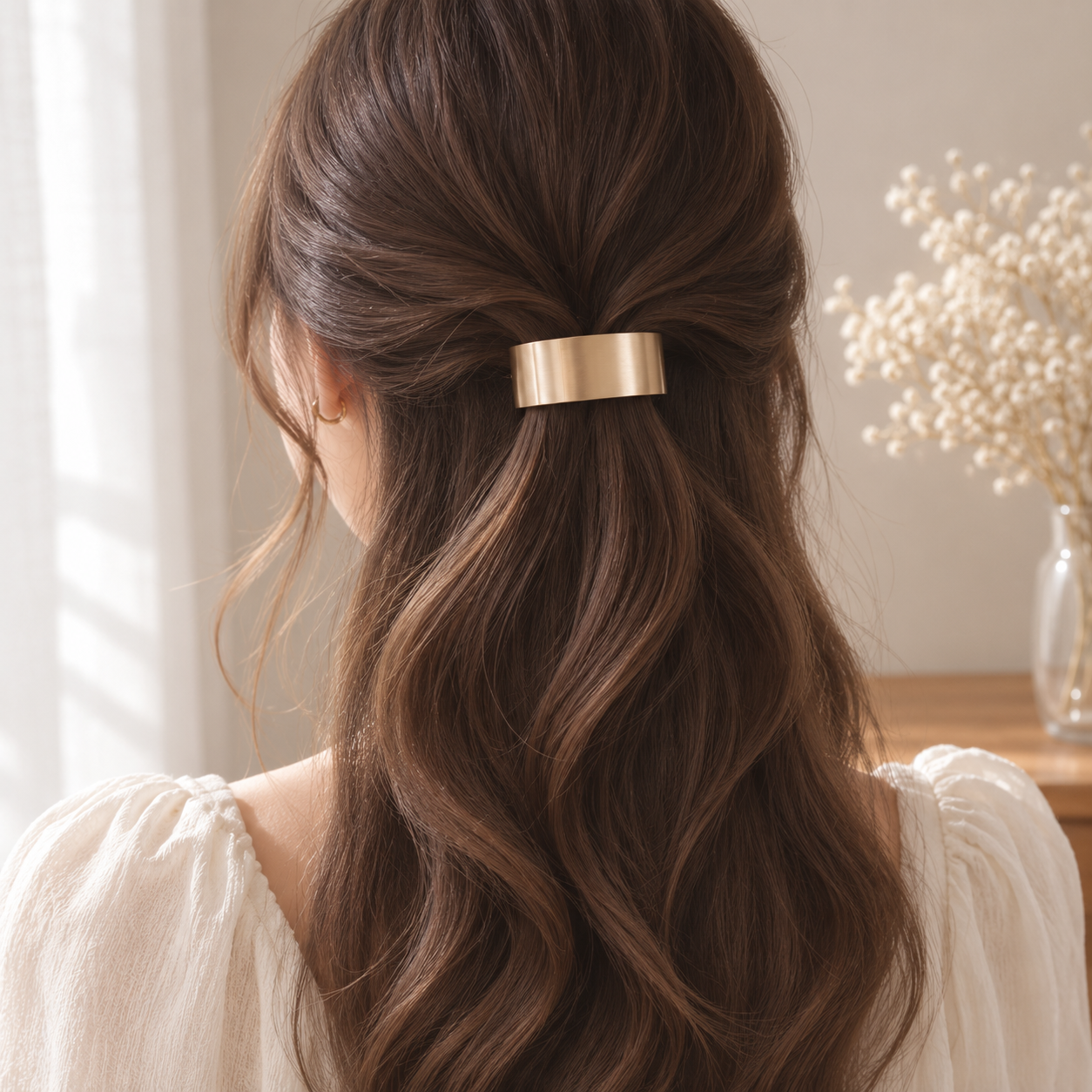Minimalistische Metall-Haarspange 5 cm