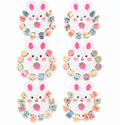 Pastel Bunny Hair Clips set featuring 60 cute mini hair clips in pastel colors and adorable designs.