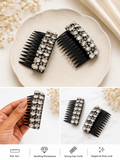 Strass-Haarkamm 4 cm-1