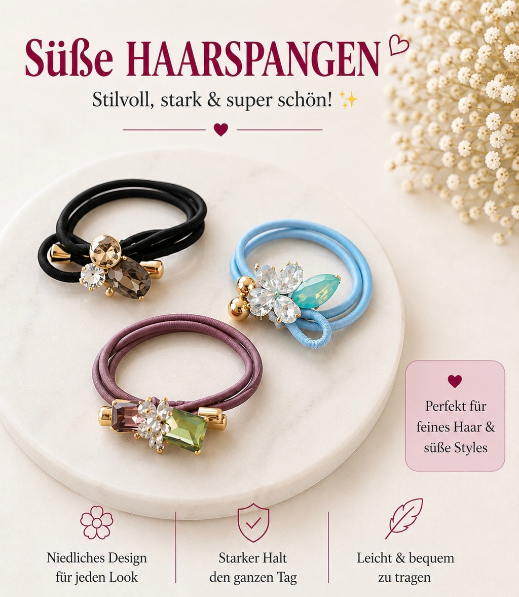 Elegantes Haargummi mit Kristallen