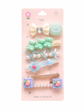 5-teiliges Haarspangen-Set für Mädchen – Vintage Rosen Design