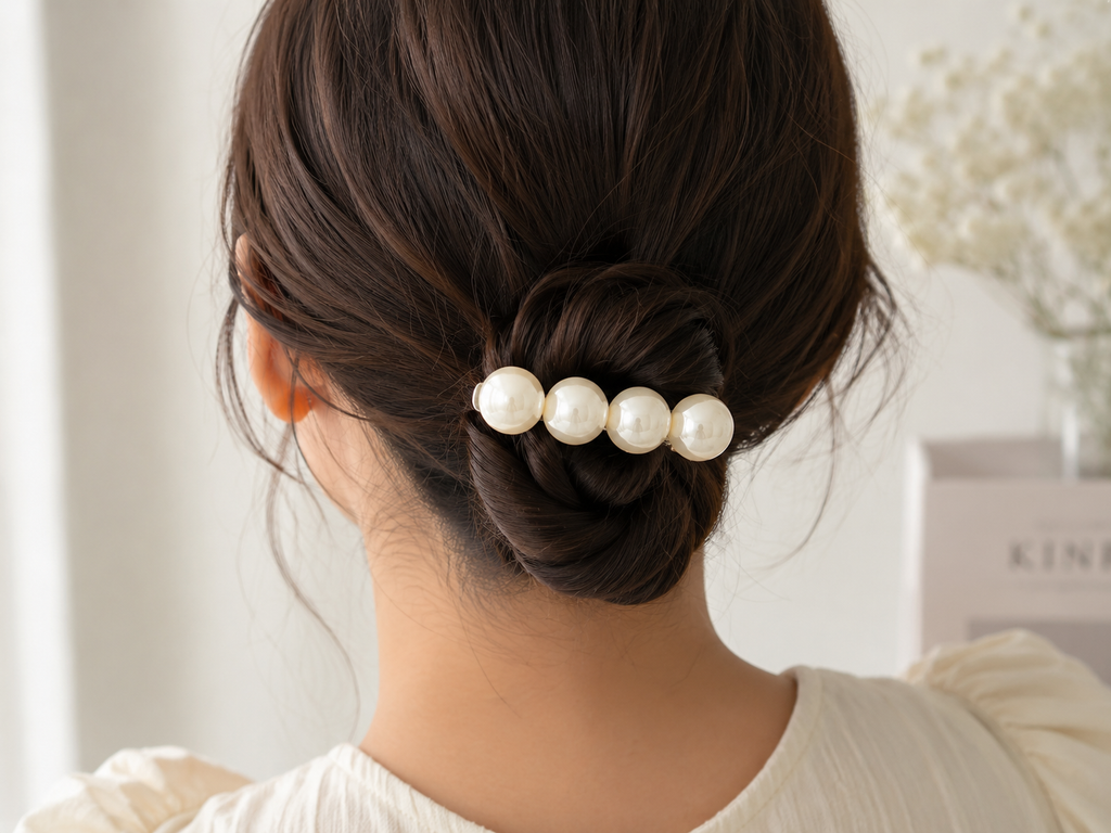 Perlen-Haarspange – Elegante Haarspange mit glänzenden Perlen (4 Farben)