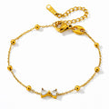 Goldenes Schleifen-Armband aus Edelstahl