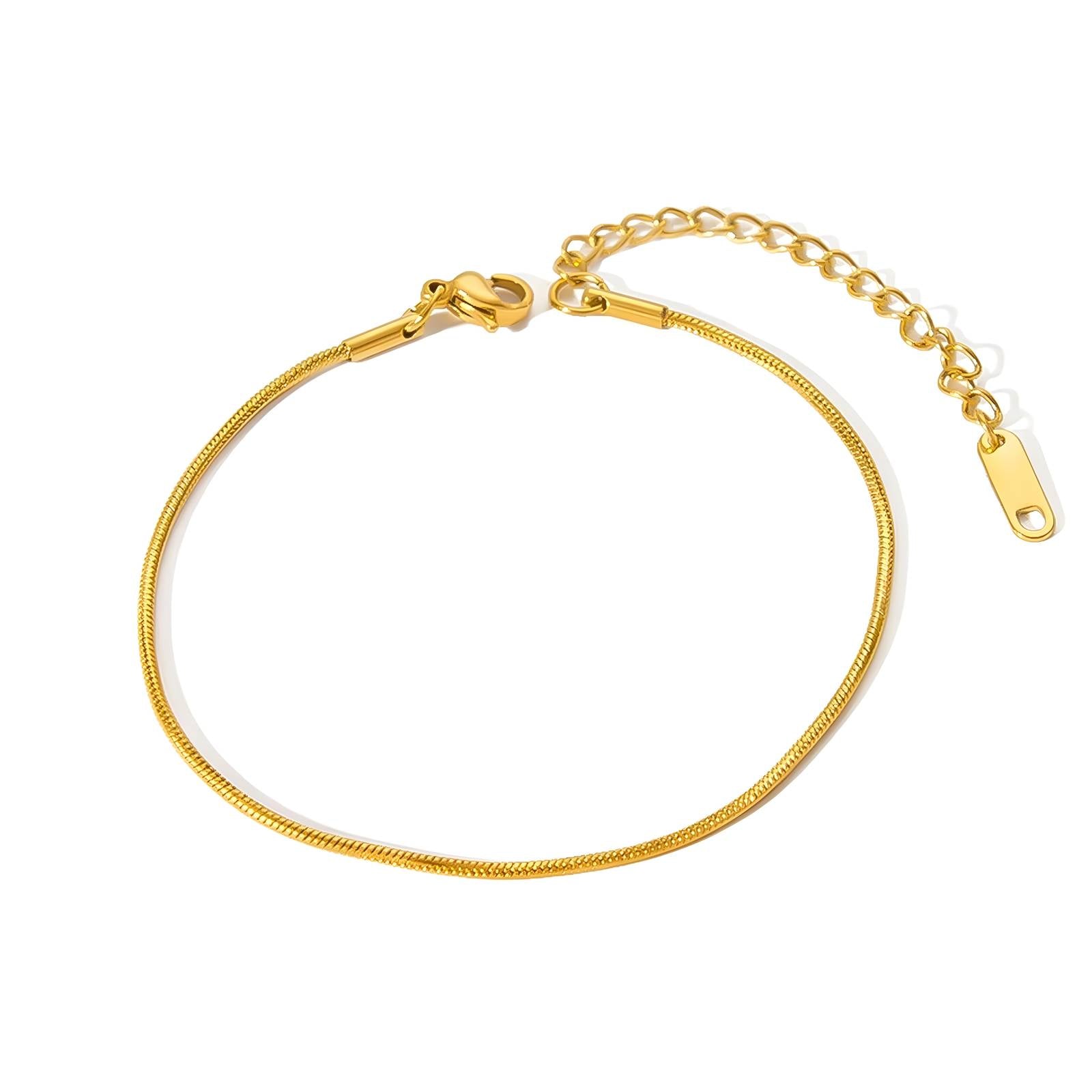 Schlangenarmband aus 18K vergoldetem Edelstahl – Wasserfest