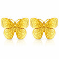 Goldene Schmetterling-Ohrstecker aus Edelstahl