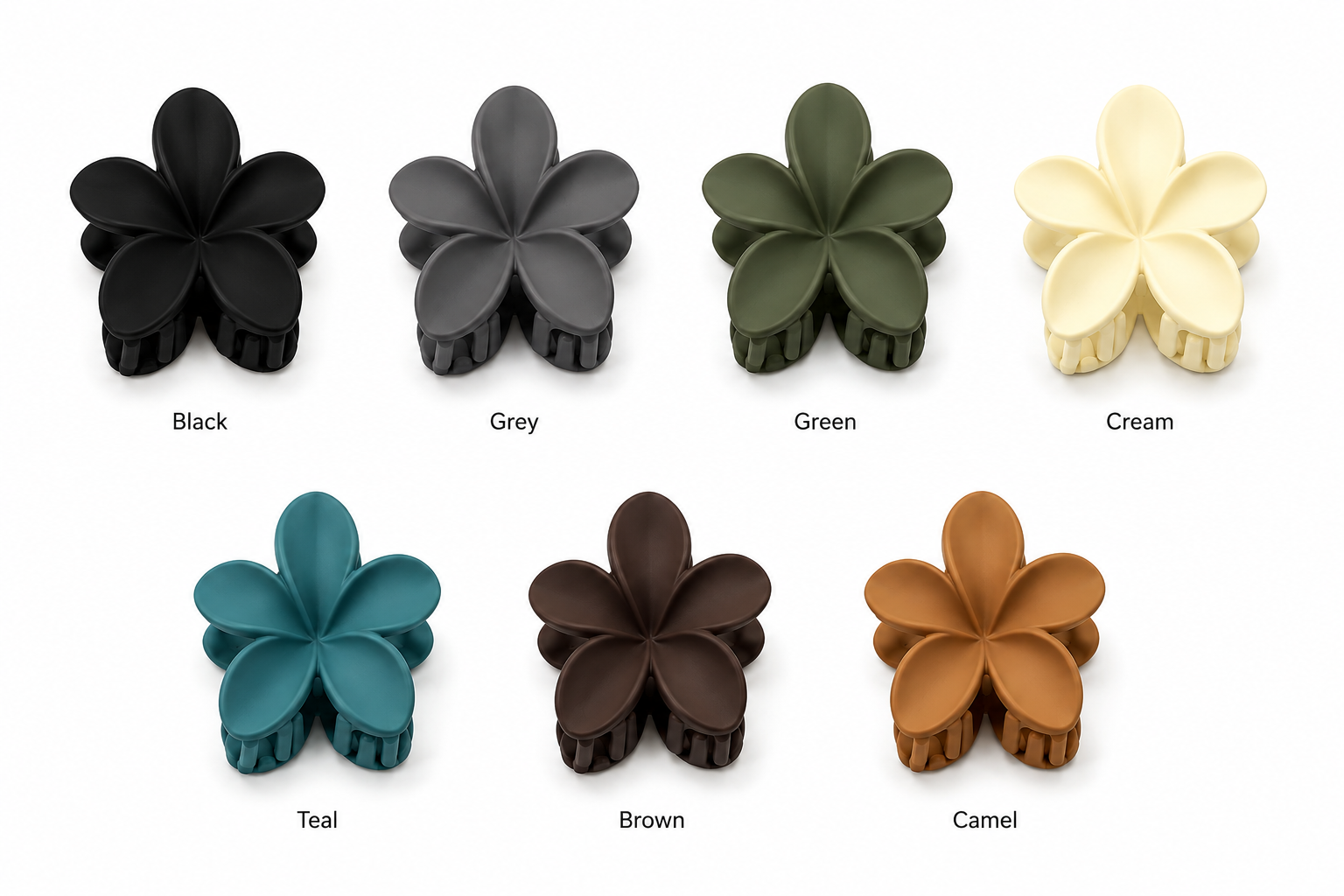 Matte Flower Hair Claw Clip