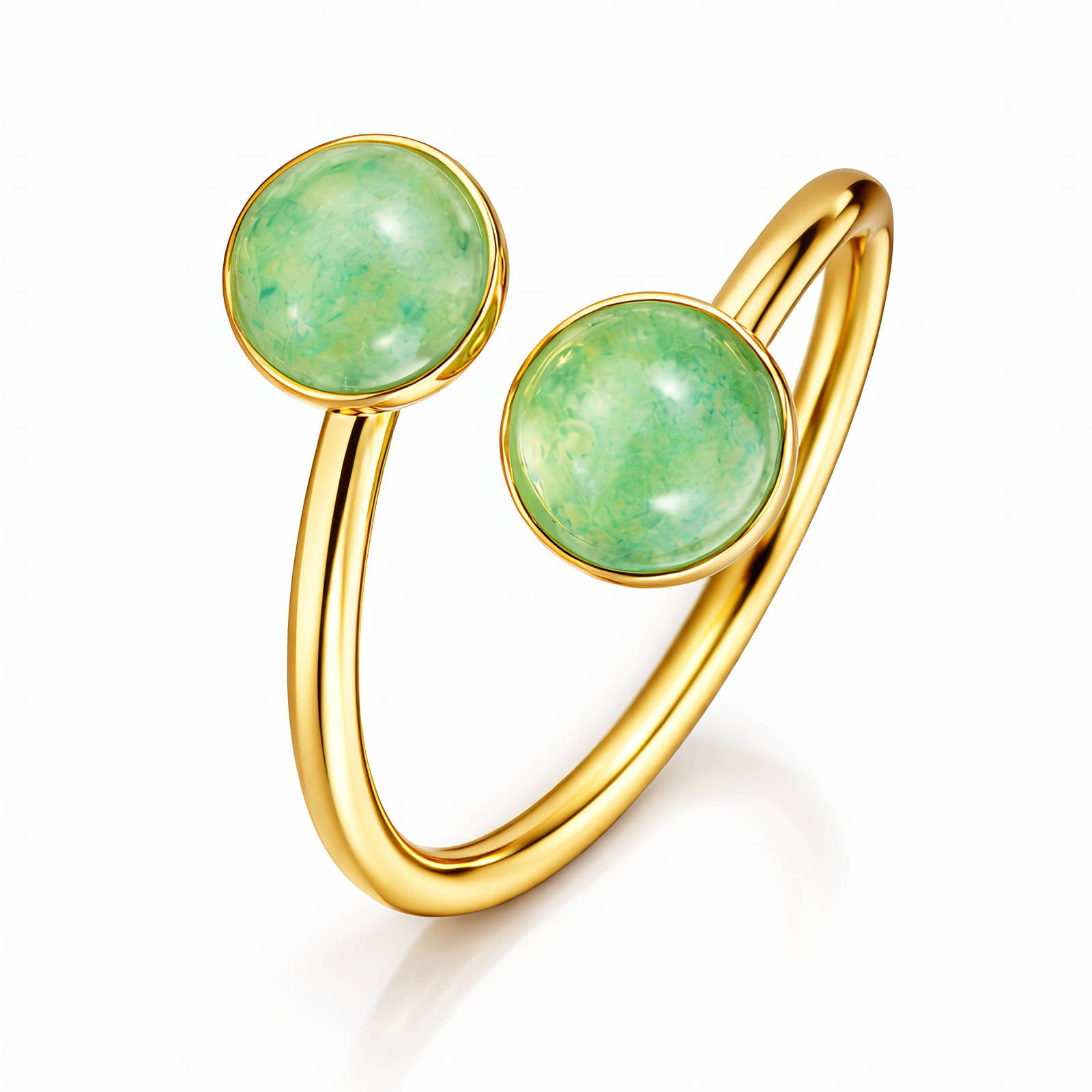 Minimalistischer verstellbarer Ring – 18K vergoldeter Edelstahl, wasserfest