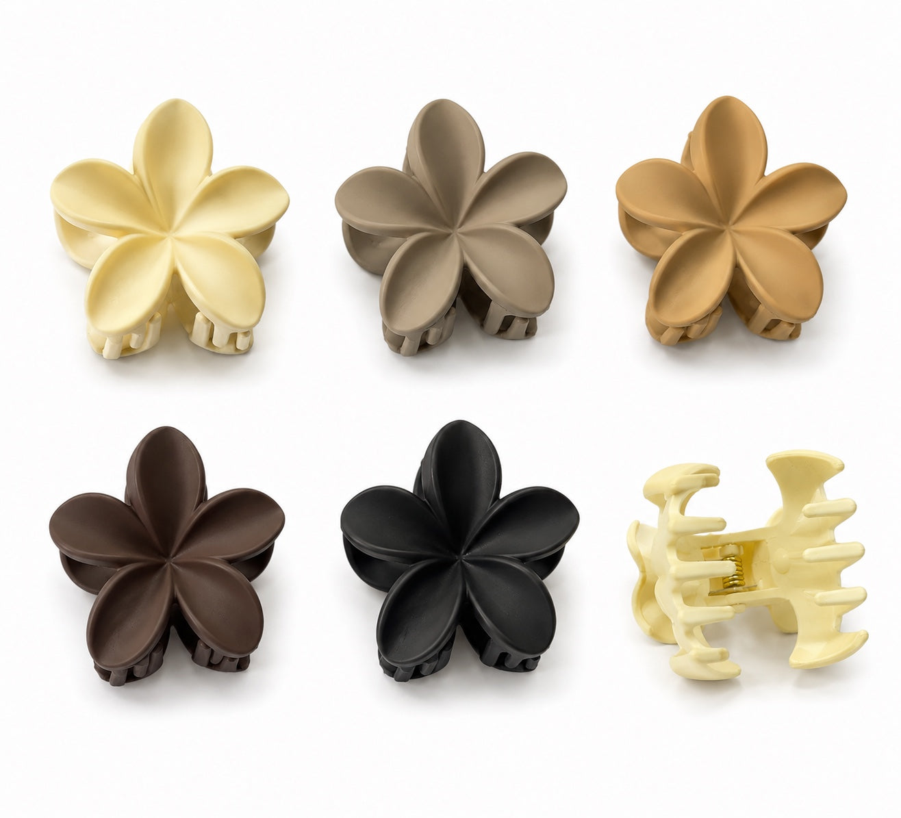 Matte Mini claw clips-set of 6
