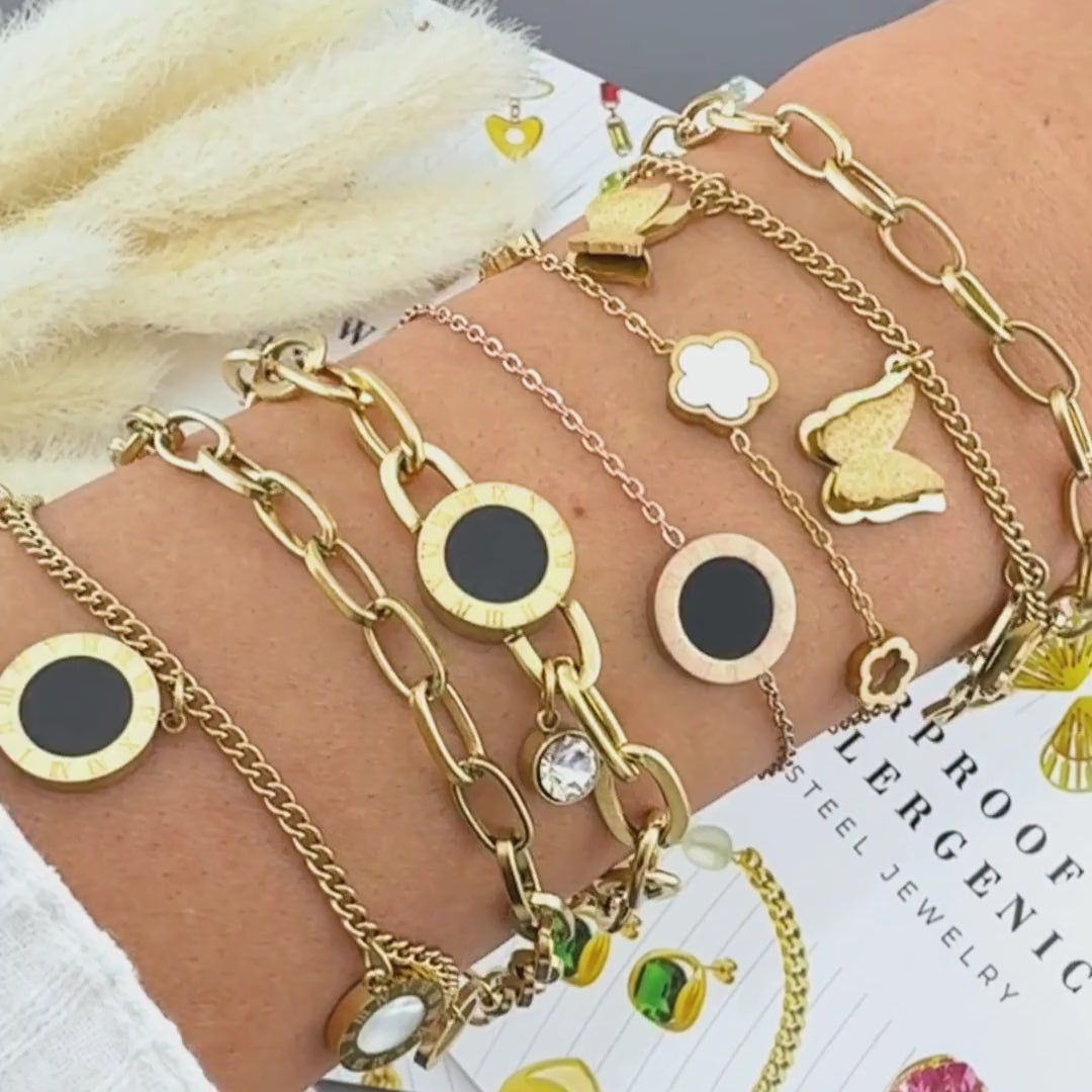 Roségold Armband – Römische Ziffern
