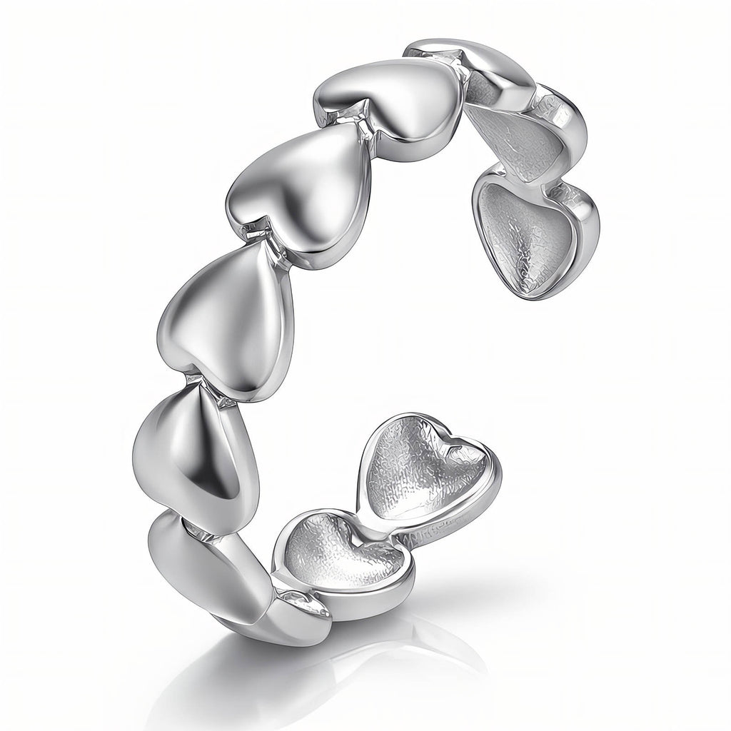 Herzring aus Edelstahl – Verstellbar